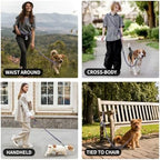 Multifunctional three in one hands free leash used for small dog breeds.