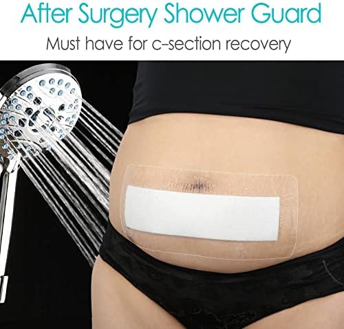 Close up of clear adhesive island dressing with non stick center pad for post surgery care