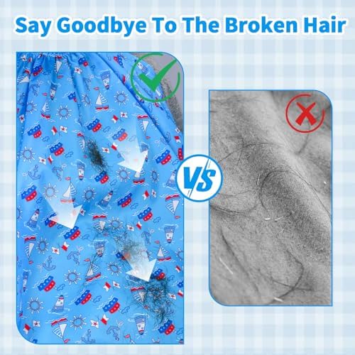 Waterproof material demonstration on the premium reusable hairdressing cape