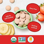 USDA Organic and Non GMO certified toddler coconut melts by Once Upon A Farm.