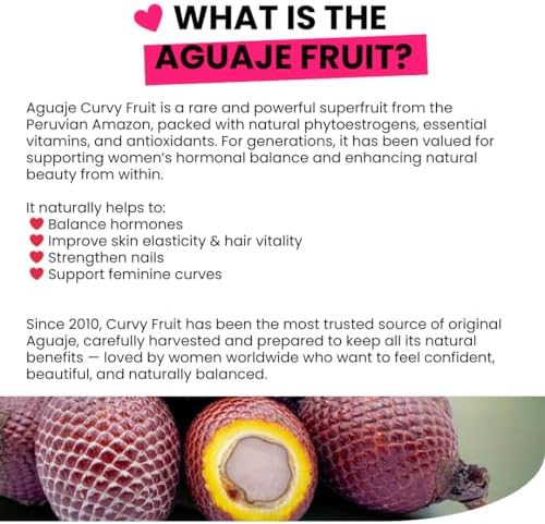 Aguaje fruit powder texture close up for natural curve enhancement.