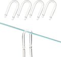 LINLAN aquarium glass U-tube connector 4-piece pack front view on a clean background.