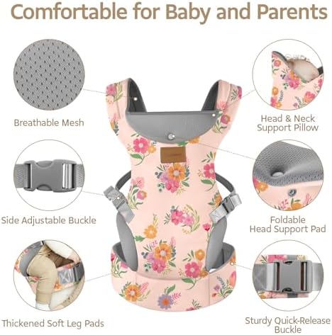Side view of YooxArmor infant carrier with padded shoulder straps