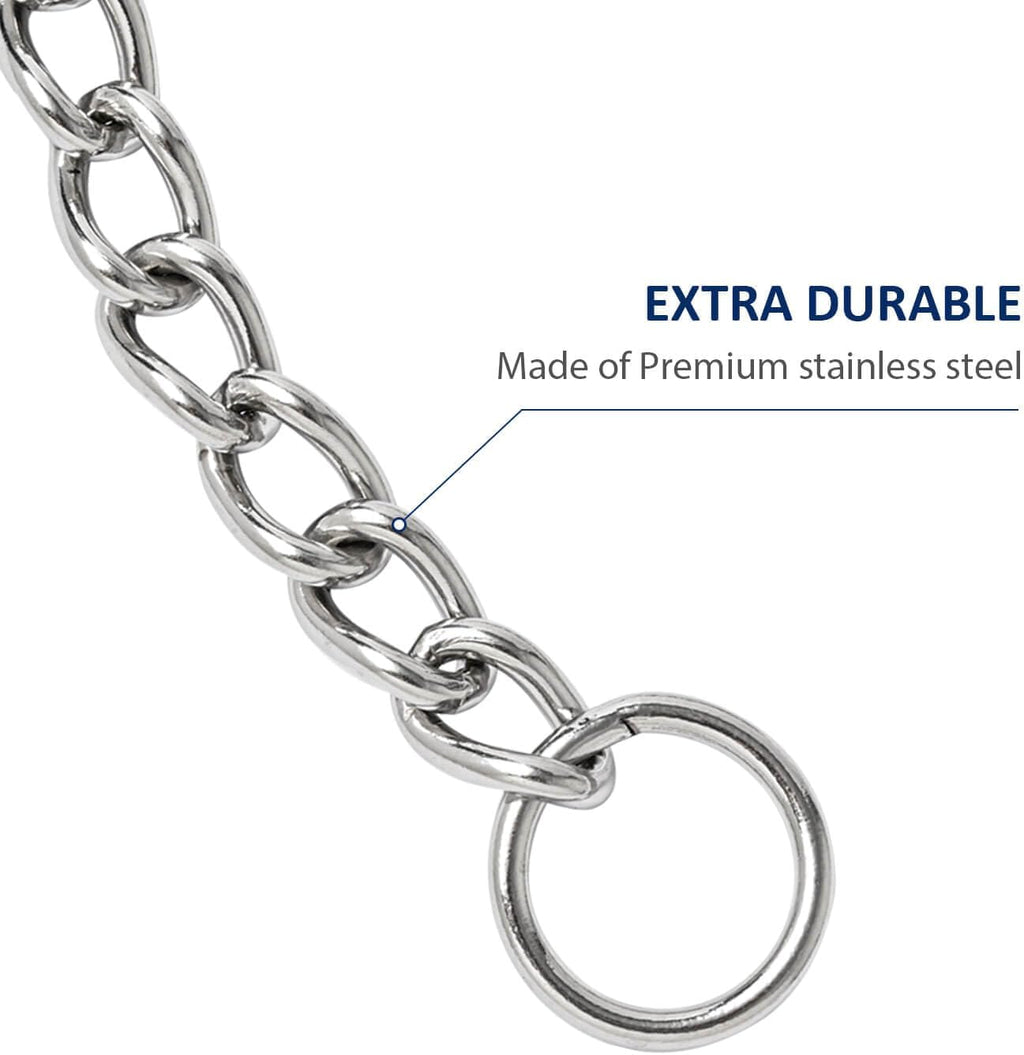 WePet heavy duty choke collar laid flat illustrating the extra small length sizing.