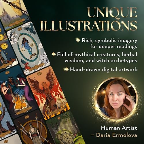 The 200-page guide book included with Wyspell tarot deck