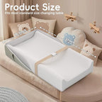 Non slip leather base of the Sofoliana baby changing pad on dresser