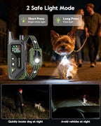 Lightweight thirty gram slopehill receiver unit attached to adjustable green nylon collar strap
