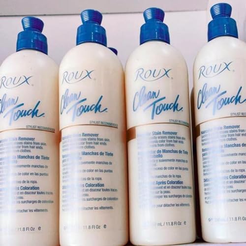 Roux clean touch liquid solution to prevent color buildup on porous hair ends
