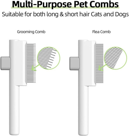 Marchul pet grooming comb showing stainless steel teeth details