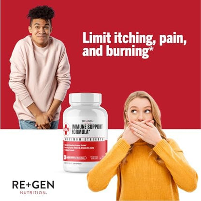 Re+Gen Immune Support 120 capsules bottle side profile
