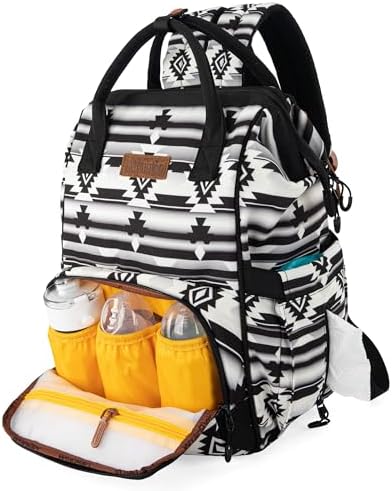 Montana West travel baby bag interior showing organized compartments and lining