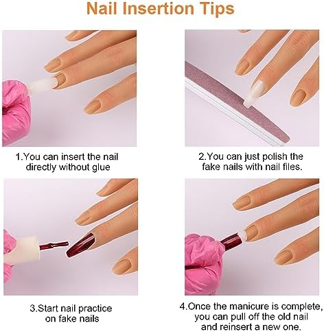 KnowU nail practice hand attached to desk using stand bracket