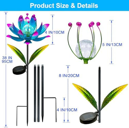 Nefelibate metal wind spinner lotus flower design details