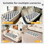 AMZWISE flannel couch cover with a medium dog resting comfortably on the cushion