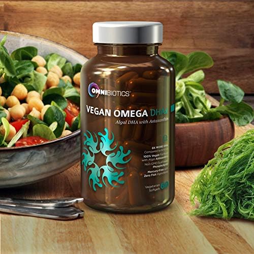 OmniBiotics vegan omega 3 supplement bottle lifestyle setting