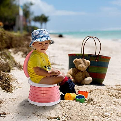 Yznlife portable potty with disposable bag installed