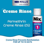 Nix nit removal comb included in the kit for extracting lice eggs from hair.