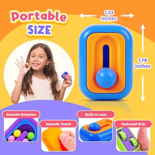 The sensory tools attached to a backpack using the built-in keyring hole feature.