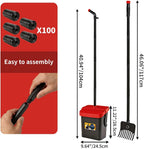 WuzoClean pet supply kit with red lid bin and one hundred waste bags.
