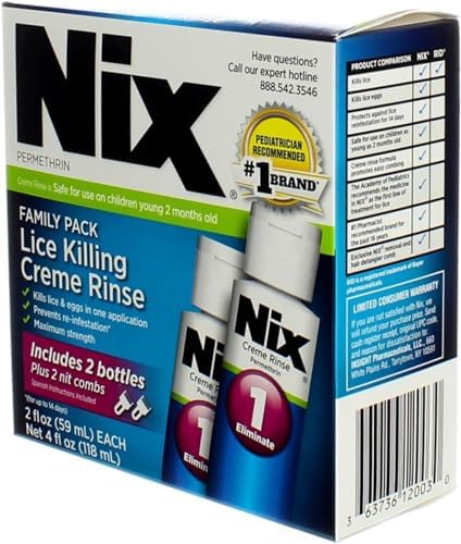 Close up of Nix nit comb used for removing lice eggs from hair