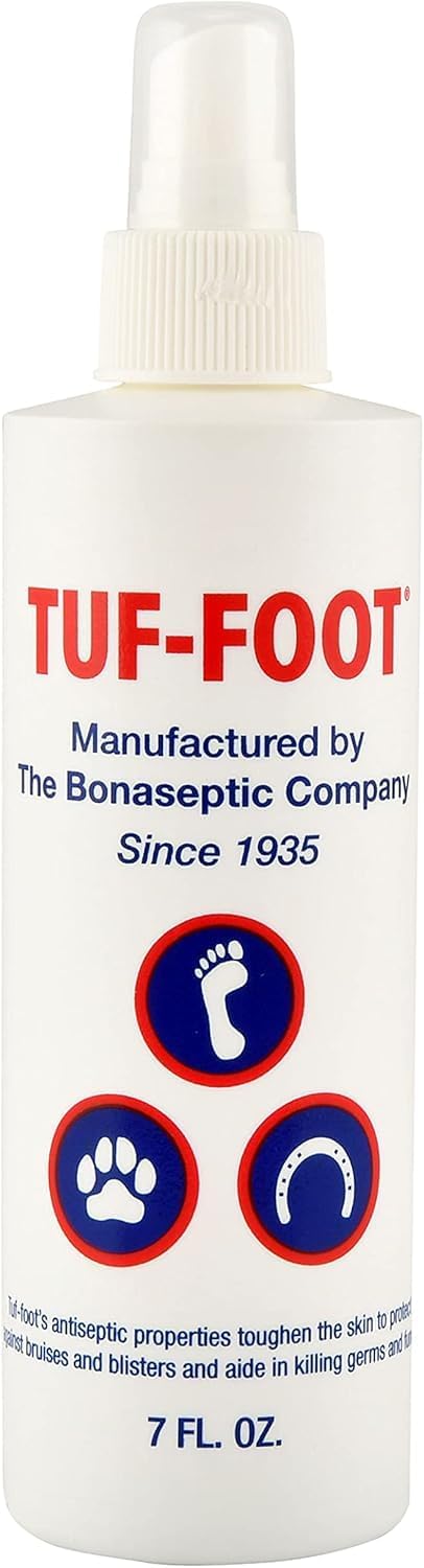 Tuf-Foot Dog Paw and Skin Protection Liquid seven ounce front bottle view for pet paw care.