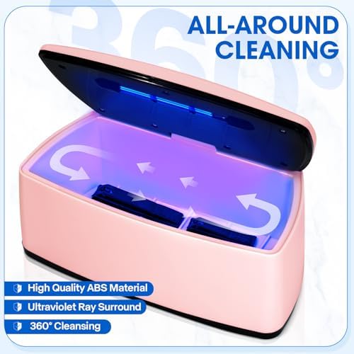GoLashFun portable sterilization device with USB cable connected