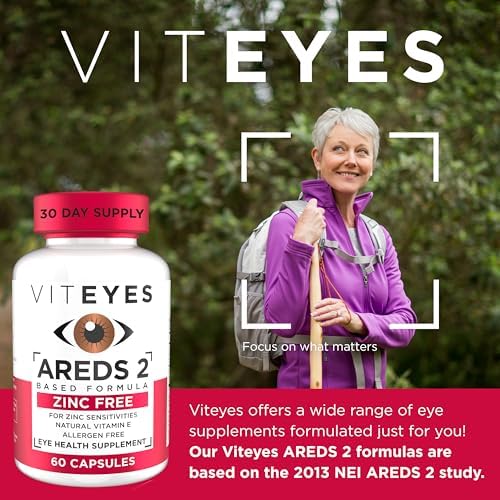 Viteyes AREDS 2 Zinc Free supplement bottle label