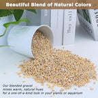 Comparison of dry versus wet natural pea gravel color