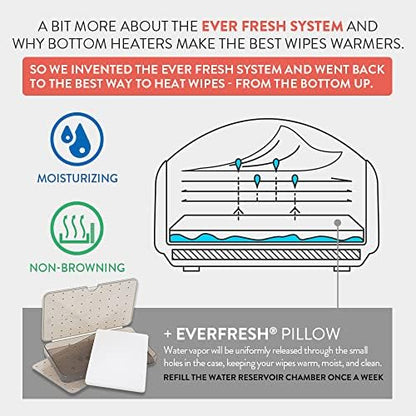 Prince Lionheart Evo Wipes Warmer side profile for nursery