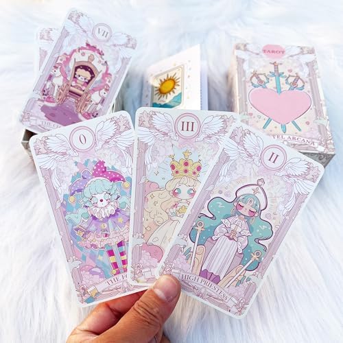 Close up view of Major Arcana cards from the Han Yu Bowen Pastel Arcana deck.