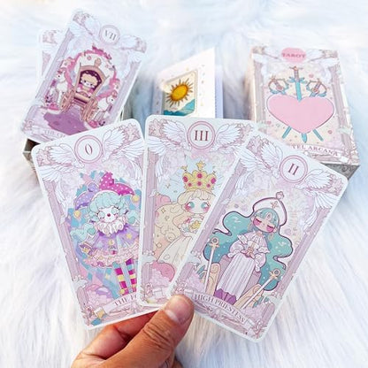 Close up view of Major Arcana cards from the Han Yu Bowen Pastel Arcana deck.