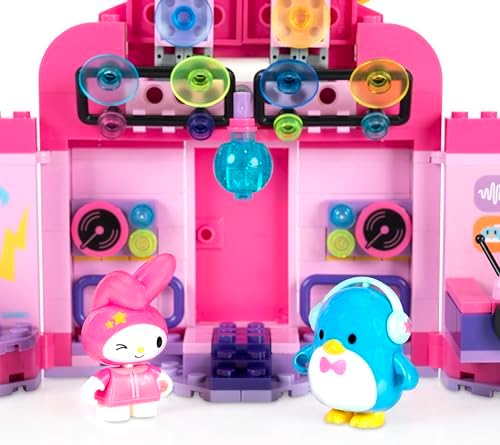 BLDR Sanrio building kit bricks showing compatibility with major construction brands