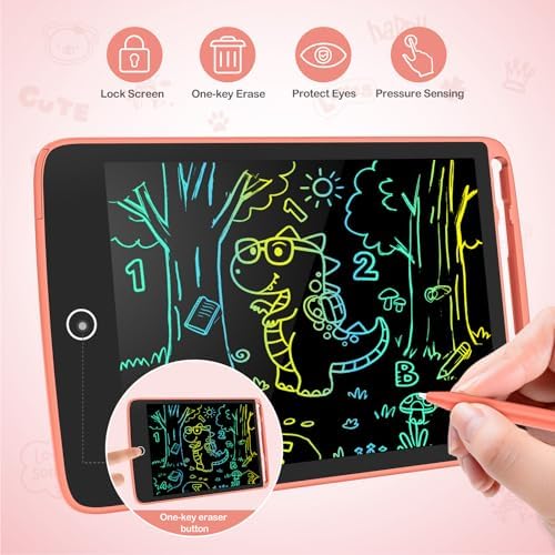 Tecjoe LCD writing tablet mounted on refrigerator as a kitchen memo board