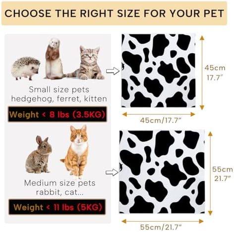 KEYIDE cat bathing and cleaning wrap laid out flat showing dimensions
