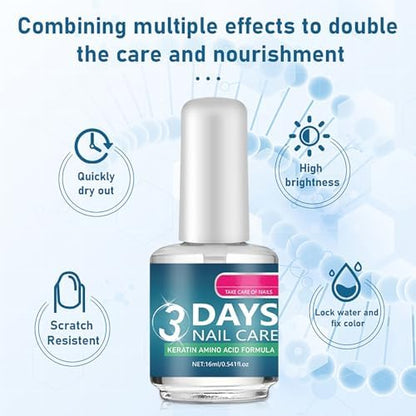 Application of 3 Days Nail Care treatment on fingernails