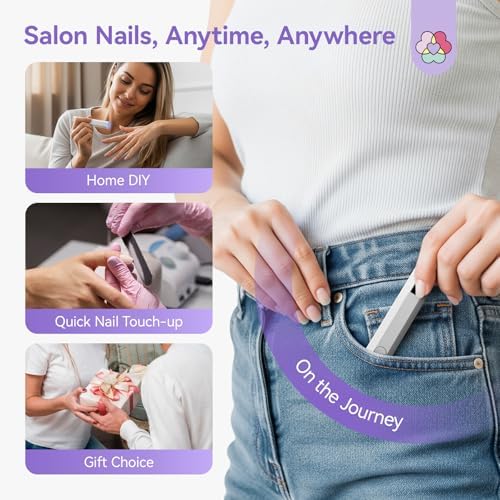Saviland handheld nail lamp packaging and included accessories layout.