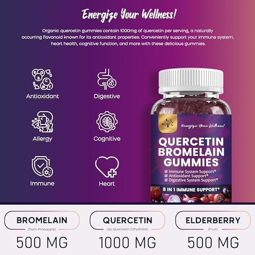 PAYAOCZ 2 pack chewable quercetin supplement bottles highlighting the vegan and gluten free label