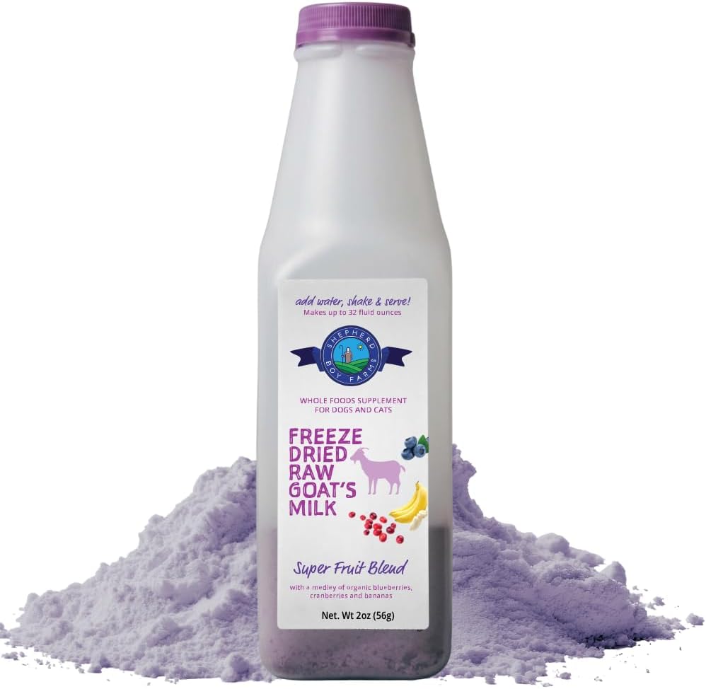 Shepherd Boy Farms Freeze Dried Raw Goats Milk with Probiotics for Dogs & Cats (Classic), High Protein Digestible Goat Milk for Sensitive Stomachs, Food Topper, Dog Camping Essentials - Makes 16 FL OZ - Image 10