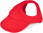 Leconpet dog baseball cap red front view