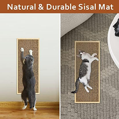 Close up view of the durable dual sided corrugated fiberboard construction for pet wellness