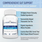 Liver Medic Leaky Gut Repair 60 capsules bottle layout