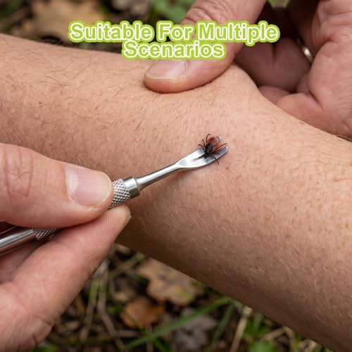 Instructions guide included with the Kittmip 8 in 1 tick removal kit.