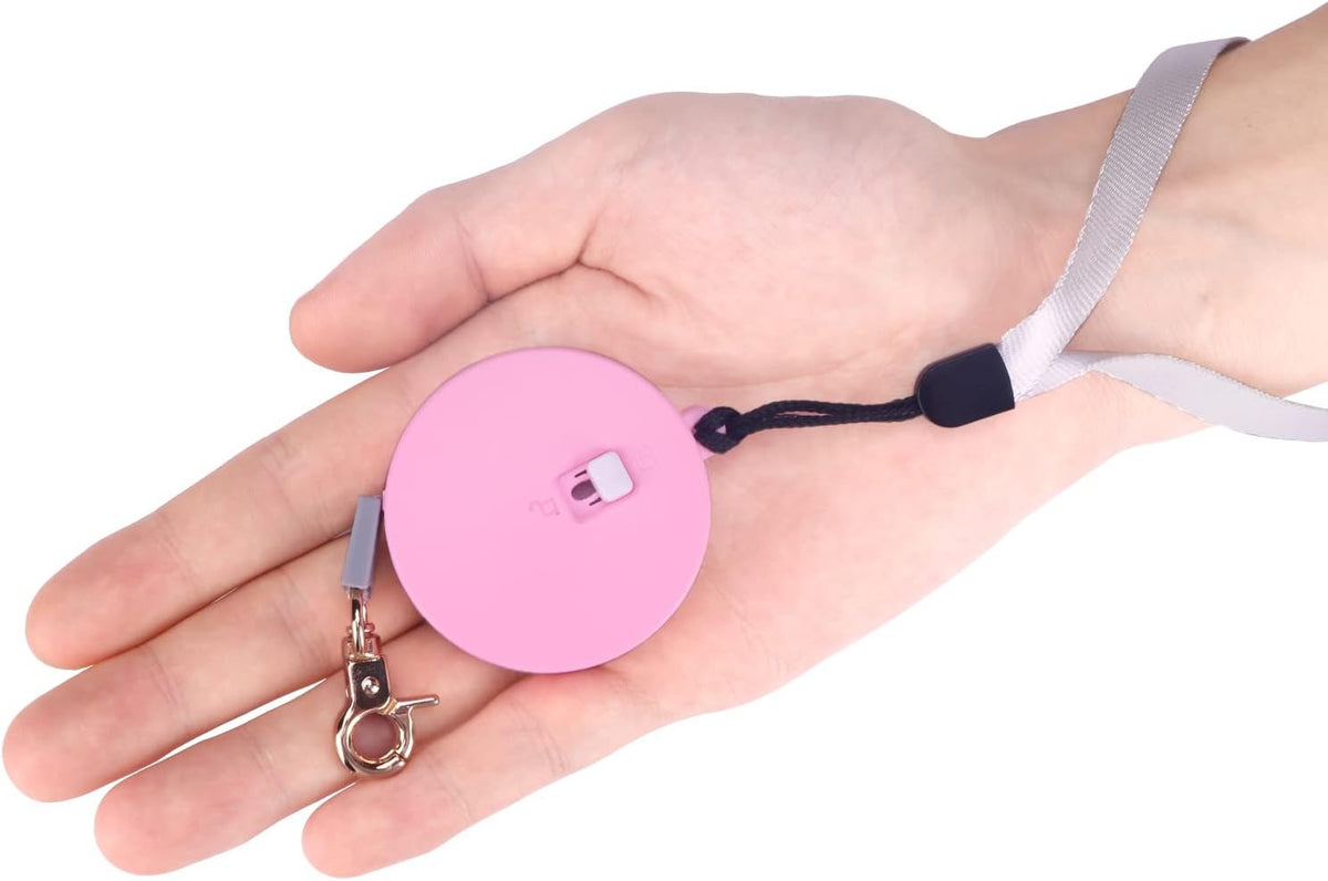 Retractable Dog Leash for Small Dogs Cats up to 11lbs with 6.5ft Anti-Pull Strong Nylon Tape, Hands Free, Mini and Portable Walking Leash with Wrist Strap, One-Hand Brake, White Round - Image 10