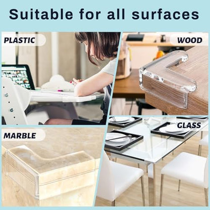 L-shaped edge safety cushion for sharp cabinet corners