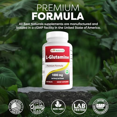 Best Naturals L-Glutamine 1000mg tablets for gym recovery