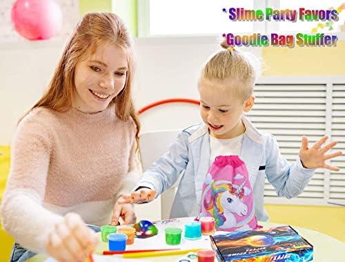 Child stretching the non sticky colorful slime toy
