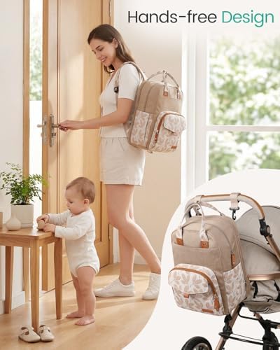 Qualyphant extra large diaper bag shown with included portable changing pad