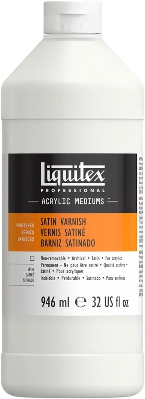 Liquitex non yellowing UV protective varnish layer application demonstration