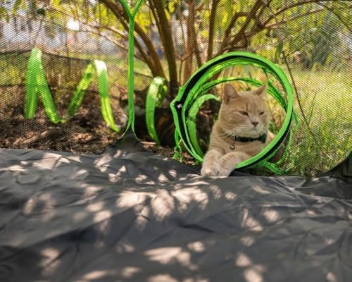 Small Animal Playpen Guinea Pig Hedgehog Cage Rabbit Cage with Fun Surround Tunnel Breathable & Transparent Pop Open Exercise Yard Fence with Top Cover Anti Escape - Image 5