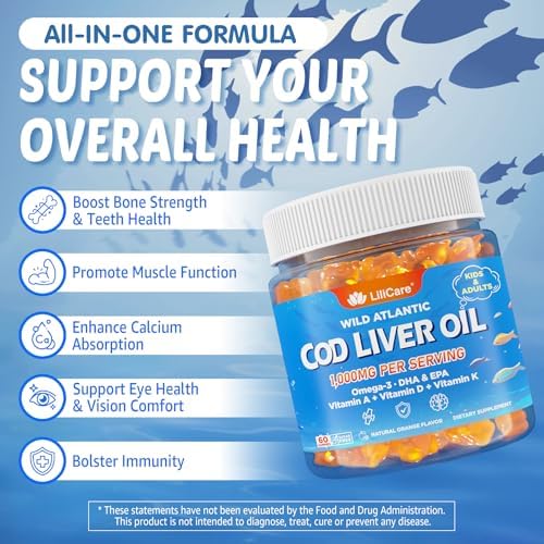 Lilicare USA imported cod liver oil bottle showing premium quality safety seal and packaging